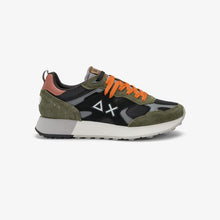 Carica l'immagine nel visualizzatore di Gallery, Sun68 Sneakers Uomo Jaki Outdoor in mesh e suede verde militare scuro
