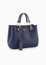 Carica l'immagine nel visualizzatore di Gallery, Emporio Armani Shopper piccola MyEA stampa cervo blu notte
