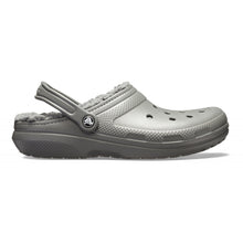 Carica l'immagine nel visualizzatore di Gallery, CROCS classic lined clog sabot con pelliccetta grigio scuro FW COLLECTION