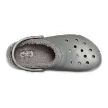 Carica l'immagine nel visualizzatore di Gallery, CROCS classic lined clog sabot con pelliccetta grigio scuro FW COLLECTION