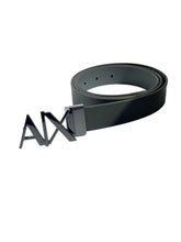 Carica l'immagine nel visualizzatore di Gallery, Armani Exchange cintura donna double face verde scuro con fibbia logo argento
