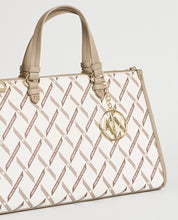 Carica l'immagine nel visualizzatore di Gallery, Armani Exchange borsa media logata bianca e beige

