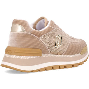 Liu Jo sneakers LUREX VELVET SEQUINS BEIGE