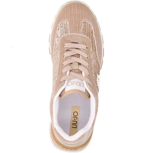 Liu Jo sneakers LUREX VELVET SEQUINS BEIGE