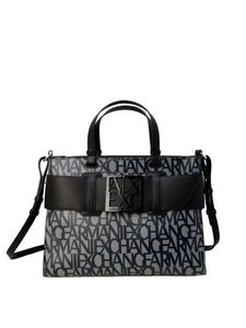 Armani Exchange Borsa tote grande con dettaglio a contrasto