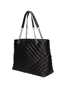 Armani Exchange Borsa shopper matelassè nera