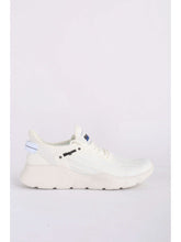 Carica l&#39;immagine nel visualizzatore di Gallery, BLAUER SNEAKERS UOMO IN TESSUTO CON MAXI SUOLA TOTAL WHITE BIANCO
