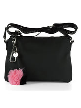 Carica l&#39;immagine nel visualizzatore di Gallery, Sun68 borsa donna crossbody in neoprene nera charm pompon
