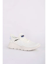 Carica l&#39;immagine nel visualizzatore di Gallery, BLAUER SNEAKERS UOMO IN TESSUTO CON MAXI SUOLA TOTAL WHITE BIANCO
