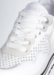 Liu Jo Sneakers platform bianche con strass FW COLLECTION