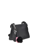 Carica l&#39;immagine nel visualizzatore di Gallery, Sun68 borsa donna crossbody in neoprene nera charm pompon
