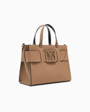 Carica l'immagine nel visualizzatore di Gallery, Armani Exchange Borsa shopping Susy con logo e tracolla rimovibile doppi manici e logo
