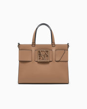 Carica l'immagine nel visualizzatore di Gallery, Armani Exchange Borsa shopping Susy con logo e tracolla rimovibile doppi manici e logo
