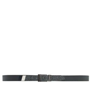 Armani Exchange cintura nera con fascia bicolore bianca