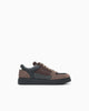 Emporio Armani Sneakers stringate in camoscio e mesh con dettagli in pelle