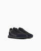 Emporio Armani Sneakers stringate in tessuto tecnico e camoscio