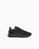 Emporio Armani Sneakers stringate in tessuto tecnico e camoscio