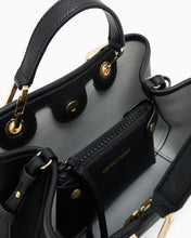 Carica l'immagine nel visualizzatore di Gallery, Emporio Armani Shopper piccola MyEA stampa cervo nera
