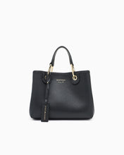 Carica l'immagine nel visualizzatore di Gallery, Emporio Armani Shopper piccola MyEA stampa cervo nera
