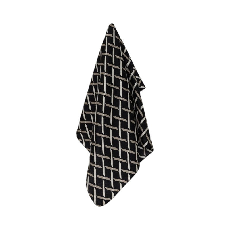 Armani Exchange foulard in seta logo all-over nera e verde