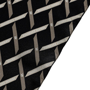 Armani Exchange foulard in seta logo all-over nera e verde