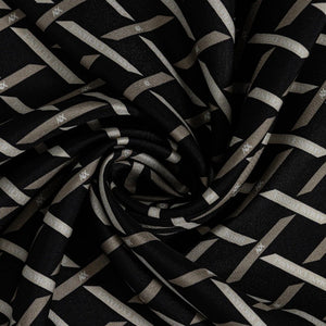 Armani Exchange foulard in seta logo all-over nera e verde