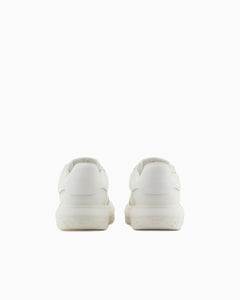 Emporio Armani  Sneakers in pelle saffiano bianche