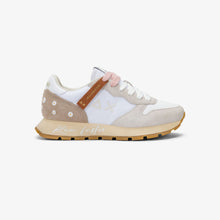 Carica l'immagine nel visualizzatore di Gallery, Sun68 Sneakers donna Ally Vintage in suede e nylon bianco panna ricami floreali
