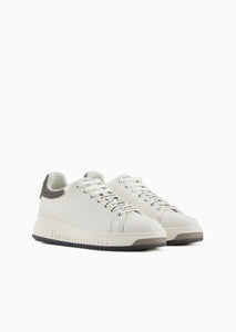 Emporio Armani sneakers in pelle con retro in gomma