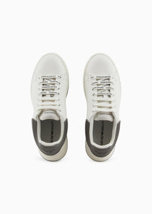 Emporio Armani sneakers in pelle con retro in gomma