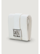 Carica l'immagine nel visualizzatore di Gallery, Armani Exchange Portafogli piccolo bianco logo frontale
