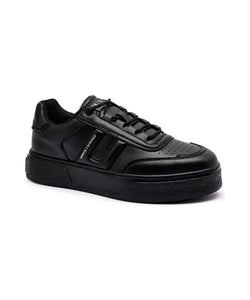 Armani Exchange Sneakers uomo nere con platform e fascia laterale