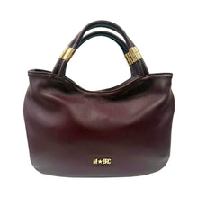 Carica l'immagine nel visualizzatore di Gallery, MBrc Borsa a Mano In Pelle Burgundy Donna Linea Tubolar

