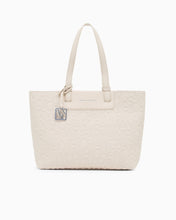 Carica l&#39;immagine nel visualizzatore di Gallery, Armani Exchange shopper con chiusura a zip beige logo all-over
