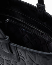 Carica l&#39;immagine nel visualizzatore di Gallery, Armani Exchange shopper con chiusura a zip nera logo all-over
