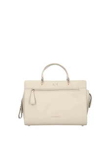 Armani Exchange borsa beige a mano grande rettangolare con tracolla