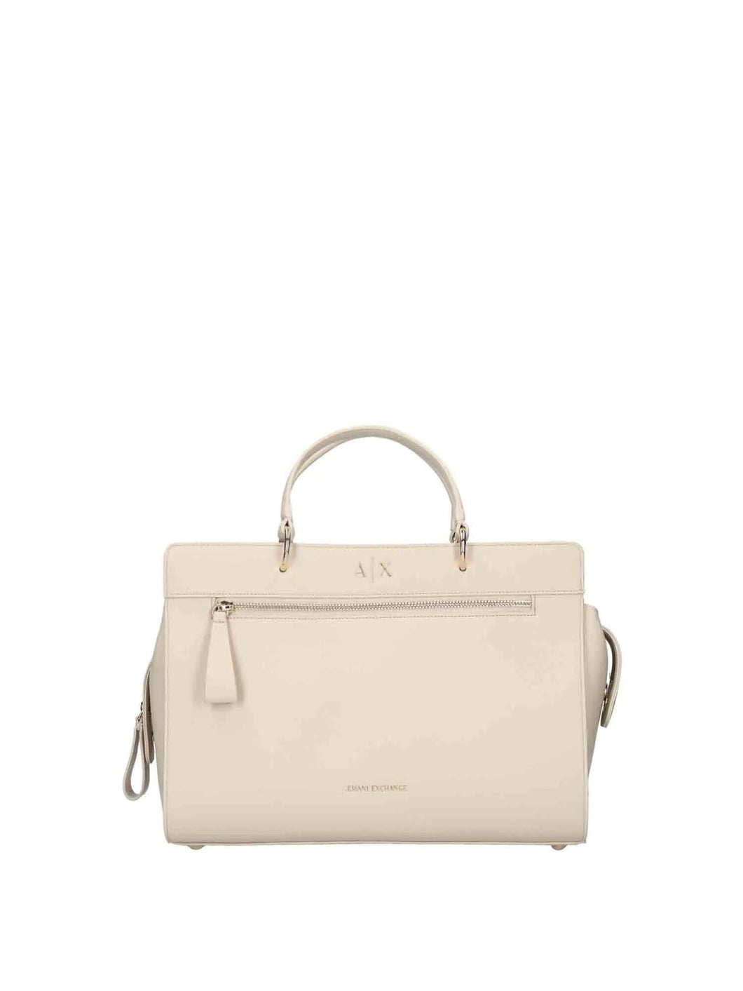 Armani Exchange borsa beige a mano grande rettangolare con tracolla