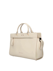 Armani Exchange borsa beige a mano grande rettangolare con tracolla