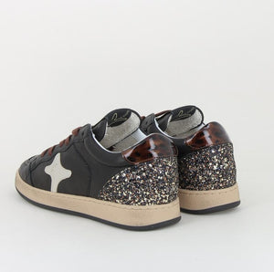 AMA BRAND sneakers donna nere in pelle artigianali