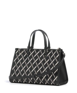 Armani Exchange borsa media logata nera/verde militare