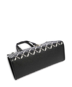Armani Exchange borsa media logata nera/verde militare