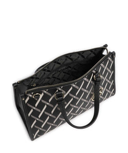 Armani Exchange borsa media logata nera/verde militare
