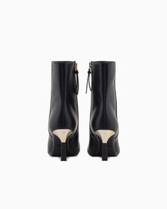 Armani Exchange stivaletti donna neri con dettaglio oro