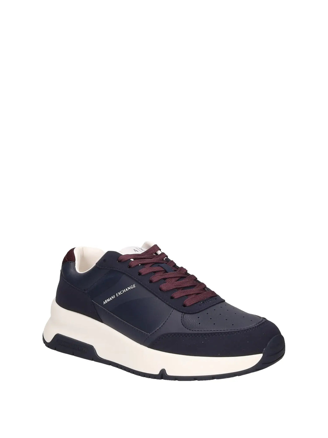 Armani Exchange Sneakers blu pelle e camoscio