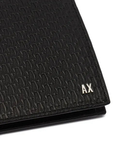 Armani Exchange portafoglio a libro con banda e contrasto e logo