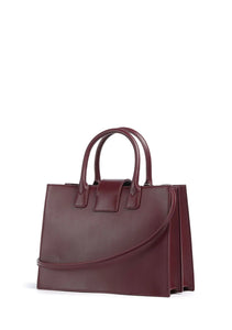 Armani Exchange borsa a mano trapezio con tracolla bordeaux