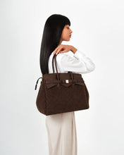 Carica l'immagine nel visualizzatore di Gallery, Save My Bag Linea Miss Shopping Bag Marrone Scuro
