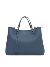 Carica l&#39;immagine nel visualizzatore di Gallery, Emporio Armani Shopper MyEA Bag media stampa cervo color denim
