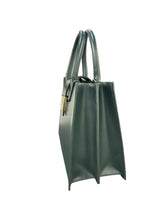 Carica l&#39;immagine nel visualizzatore di Gallery, Armani Exchange borsa a mano trapezio con tracolla verde bottiglia
