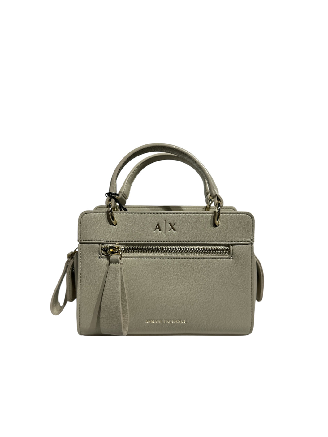 Armani Exchange borsa beige a mano piccola rettangolare con tracolla